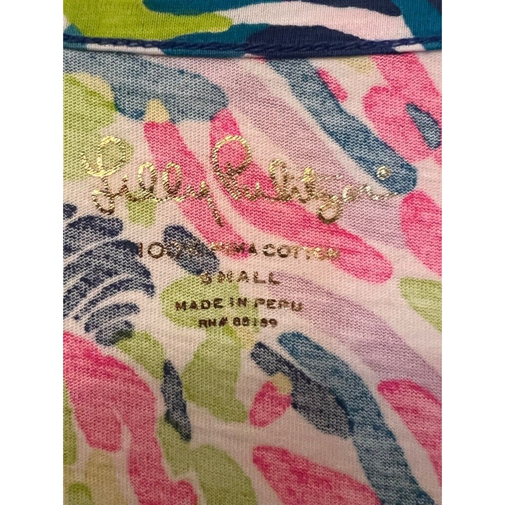 LILLY PULITZER Palmira Dress Indigo Palm Reader Preppy Resort Beach Womens Small - Picture 8 of 10